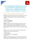 NGN ATI PEDS PROCTORED EXAM Actual Exam 2026&sol;2027 Complete Questions and Verified Answers with Rationales Already Graded A&plus; Pass Guaranteed - A&plus; Graded