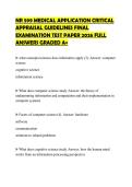 NR 599 MEDICAL APPLICATION CRITICAL APPRAISAL GUIDELINES FINAL EXAMINATION TEST PAPER 2026 FULL ANSWERS GRADED A&plus;