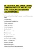 NR 599 MEDICAL APPLICATION CRITICAL APPRAISAL GUIDELINES PRACTICE TEST BANK 2026 TESTED QUESTIONS WITH ANSWERS GRADED A&plus;
