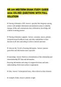 NR 599 MIDTERM EXAM STUDY GUIDE 2026 SOLVED QUESTIONS WITH FULL SOLUTION