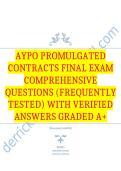 AYPO Promulgated Contracts Final Exam Comprehensive Questions &lpar;Frequently Tested&rpar; with Verified Answers Graded A&plus;