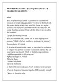 NURS 6101 BATES TEST BANK QUESTIONS WITH COMPLETE SOLUTIONS