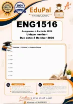 Eng1516 Assignment 4 Portfolio &lpar;Complete Answers&rpar; 2026 - Due 8 October 2026