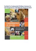 Test Bank For Fundamentals of Selling&colon; Customers for Life Through Service 13th Edition by Charles M&period; Futrell &period; All Chapters 1-17&vert; Updated 2026