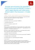 NUR 643E ADVANCED HEALTH ASSESSMENT FINAL EXAM Actual Exam 2026&sol;2027 2 Versions A and B Complete Questions and Verified Answers Already Graded A&plus; Pass Guaranteed - A&plus; Graded