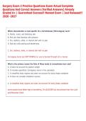 KAPLAN MEDICAL SURGICAL INTEGRATED Surgery Exam 2 Practice Questions Exam Actual Complete  Questions And Correct Answers &lpar;Verified Answers&rpar; Already  Graded A&plus; &vert; Guaranteed Success&excl;&excl; Newest Exam &vert; Just Released&excl;&excl;  2026 -2027