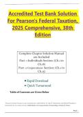 Accredited Test Bank Solution &ndash; Pearson&rsquo;s Federal Taxation 2025&comma; 38th Edition &vert; Instant PDF Download