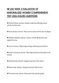 NR 602 WEEK 5 EVALUATION OF MARGINALIZED WOMEN COMPREHENSIVE TEST 2026 SOLVED QUESTIONS