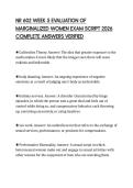 NR 602 WEEK 5 EVALUATION OF MARGINALIZED WOMEN EXAM SCRIPT 2026 COMPLETE ANSWERS VERIFIED