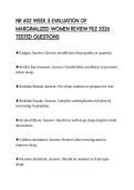 NR 602 WEEK 5 EVALUATION OF MARGINALIZED WOMEN REVIEW FILE 2026 TESTED QUESTIONS