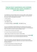 PNH 301 TEST 2 QUESTIONS AND ANSWERS WITH COMPLETE SOLUTION &vert; GRADED A&plus; &vert; NEW 2026 UPDATE 