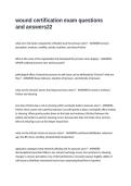wound certification exam questions and answers