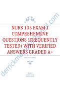 NURS 105 Communication Comprehensive Questions &lpar;Frequently Tested&rpar; with Verified Answers Graded A&plus;
