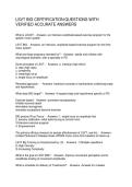 LSVT BIG CERTIFICATION QUESTIONS WITH VERIFIED ACCURATE ANSWERS