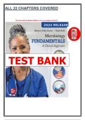 Test Bank &ndash; Microbiology Fundamentals&colon; A Clinical Approach&comma; 2024 Release &ndash; &lpar;5th Edition&rpar; &ndash; Rationales Included