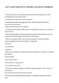 LSVT QUESTIONS WITH VERIFIED ACCURATE ANSWERS