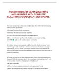PNR 309 MIDTERM EXAM QUESTIONS AND ANSWERS WITH COMPLETE SOLUTIONS &vert; GRADED A&plus; &vert; 2026 UPDATE