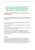 PNR 309 FINAL EXAM QUESTIONS AND ANSWERS WITH RATIONALE &vert; GRADED A&plus; &vert; NEW 2026 UPDATE 