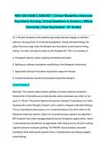 NSG 526 EXAM 2 2026&sol;2027 &vert; Clinical Modalities Advanced Psychiatric Nursing &vert; Actual Questions & Answers &vert; Wilkes University &vert; Pass Guaranteed - A&plus; Graded