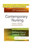 Test Bank &ndash; Contemporary Nursing&colon; Issues&comma; Trends&comma; and Management&comma; 8th Edition by Cherry & Jacob &vert; Complete chapter-by-chapter ISBN no 9780323635950 