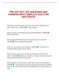 PNR 309 TEST &vert; 287 QUESTIONS AND ANSWERS WITH COMPLETE SOLUTION 2026 UPDATE
