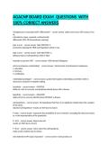 AGACNP BOARD EXAM  QUESTIONS  WITH 100&percnt; CORRECT ANSWERS