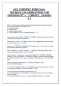  ACE PERSONAL TRAINER EXAM QUESTIONS  AND ANSWERS WITH  CORRECT  SOLUTIONS 100&percnt;