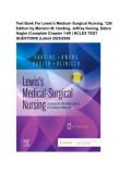 Test Bank for Lewis&rsquo;s Medical-Surgical Nursing&comma; 12th Edition by Mariann M&period; Harding&comma; Jeffrey Kwong&comma; and Debra Hagler &vert; Complete Chapters 1-69 2026 Update