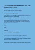LPC &ndash; Professional Conduct and Regulation Exam&comma; 2026 &ndash; Study and Review Material