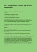 Law & Ethics&comma; Exam 1 with Rationales&comma; 2026 &ndash; Study and Review Material