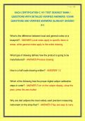 SACA CERTIFICATION C 101 TEST 2026&sol;2027 BANK &sol; QUESTIONS WITH DETAILED VERIFIED ANSWERS &sol; EXAM QUESTIONS AND VERIFIED ANSWERS &vert;ALREADY GRADED A&plus;&vert;