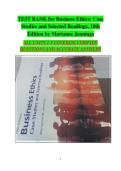Comprehensive Chapter-by-Chapter Test Bank &lpar;With Verified Answers&rpar; for Business Ethics&colon; Case Studies & Selected Readings&comma; Tenth Edition &ndash; Marianne Jennings