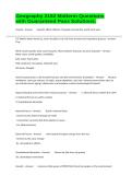 Geography 2152 Midterm Questions with Guaranteed Pass Solutions&period;