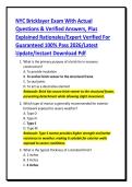 NYC Bricklayer Exam With Actual Questions & Verified Answers&comma; Plus Explained Rationales&sol;Expert Verified For Guaranteed 100&percnt; Pass 2026&sol;Latest Update&sol;Instant Download Pdf