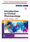 TEST BANK for Introduction to Clinical Pharmacology 11th Edition by Constance G&period; Visovsky&comma; Cheryl H Zambroski&comma; and Shirley Hosler 