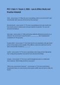 PCC 1 Quiz 4 &sol; Exam 2&comma; 2026 &ndash; Law & Ethics Study and Practice Material