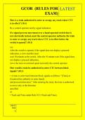GCOR  &lpar;RULES FOR  EXAM&rpar; QUESTIONS AND ANSWERS 2026