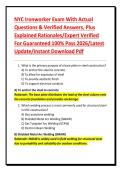 NYC Ironworker Exam With Actual Questions & Verified Answers&comma; Plus Explained Rationales&sol;Expert Verified For Guaranteed 100&percnt; Pass 2026&sol;Latest Update&sol;Instant Download Pdf