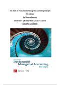 Test Bank for Fundamental Managerial Accounting Concepts 9th Edition By Thomas Dmonds &vert; All Chapters &vert;Q&As Verified &vert; Grade A&plus; Assured &vert; ISBN 9781260433838
