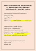 RAMSAY MAINTENANCE TEST ACTUAL TEST 2026 &vert; ALL QUESTIONS AND CORRECT ANSWERS &vert; VERIFIED ANSWERS &vert; BRAND NEW VERSION&excl;