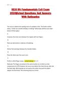 HESI RN Fundamentals Exit Exam 2026&vert;Actual Questions And Answers With Ratioanles 