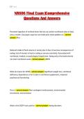 NR606 Final Exam &vert;Comprehensive Questions And Answers