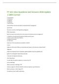 PT 521 Intro Questions and Answers 2026 Update  &vert; 100&percnt; Correct  