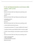 PT 521 Lab Material Questions and Answers 2026  Update &vert; 100&percnt; Correc