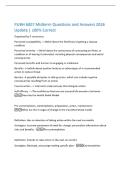 PUBH 6007 Midterm Questions and Answers 2026  Update &vert; 100&percnt; Correct   Organized by 5 constructs&colon;  Perceived susceptibility --> Belief about the likelihood of getting a disease  condition  Perceived severity --> Belief about the seriousness of contra