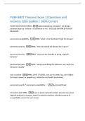 PUBH 6007 Theories &lpar;Exam 1&rpar; Questions and  Answers 2026 Update &vert; 100&percnt; Correct   Health Belief Model &lpar;HBM&rpar; - value-expectancy concepts "I am doing a  behavior because I believe it is beneficial to me"&comma; FOCUSES ON PERCEPTION OF  BEHAVIOR  perc