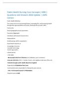 Public Health Nursing Core Concepts &lpar; 4390 &rpar;  Questions and Answers 2026 Update &vert; 100&percnt;  Correct  