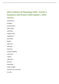 WGU Anatomy and Physiology II OA Exam Questions and Answers 2026 Update &vert; 100&percnt; Correct