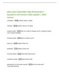 WGU D312 ANATOMY AND PHYSIOLOGY I  Questions and Answers 2026 Update &vert; 100&percnt;  Correct   LIGAMENTS - CONNECT BONE TO BONE  TENDONS - CONNECT MUSCLE TO BONE  ETHMOID BONE - PART OF FLOOR OF CRANIAL CAVITY&comma; SEPARATES NASAL  CAVITY FROM THE BRAIN  SPHENOID BON