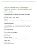 WGU-D203- Fundamentals of Anatomy and  Physiology Questions and Answers 2026 Update &vert;  100&percnt; Correct  